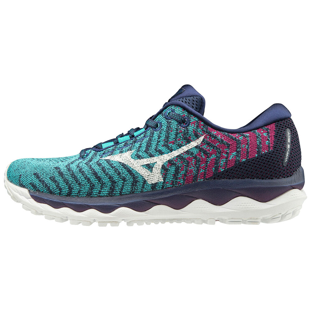 Mizuno Women's WAVE SKY WAVEKNIT 3 Running Shoes blue/Purple (J1GD192542-XQG)